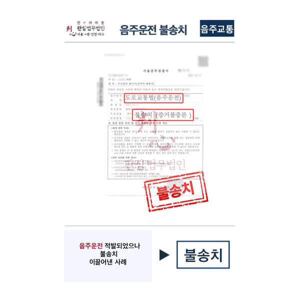 음주운전 불송치 이끌어내